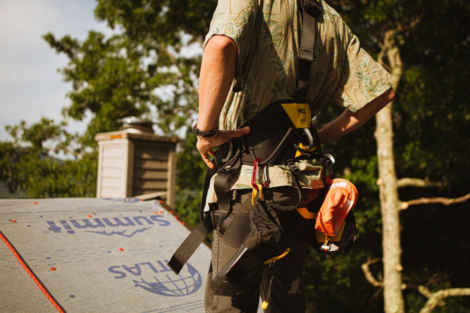 Professional roof installation showing quality workmanship and modern roofing materials