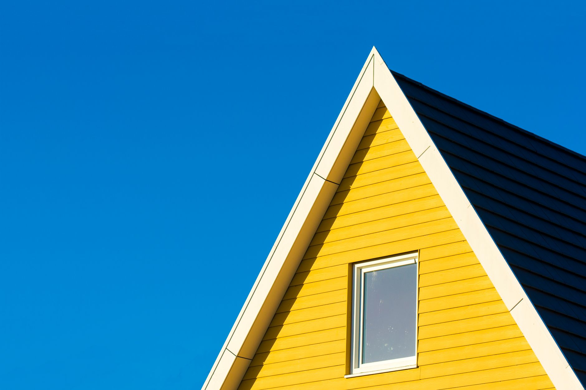 A neighbourhood of residential homes showing roof lines